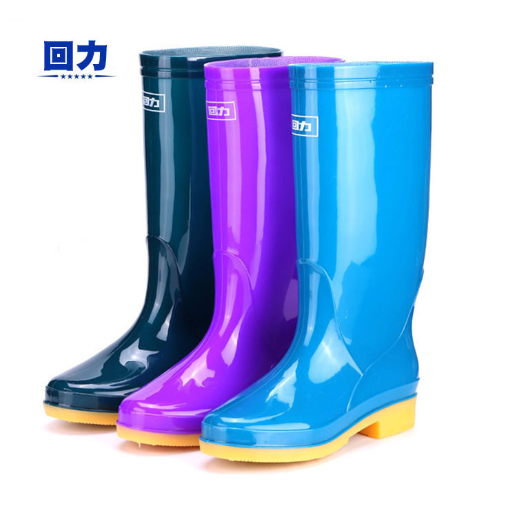 现货供应回力雨鞋813女式高筒劳保水鞋成人厨房工作防水雨靴批发
