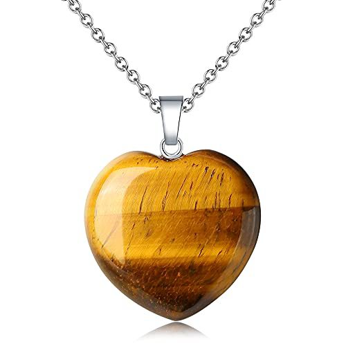 Heart Shape Pattern Casual Simple Style Heart Shape Natural Stone Crystal Iron Wholesale Pendant Necklace