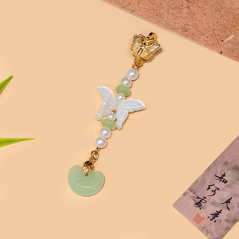 国民スタイル合金竹フレッシュピンクフラワーペンダント中国ベルペンダント古代スタイルチャイナ韓服衣類アクセサリー