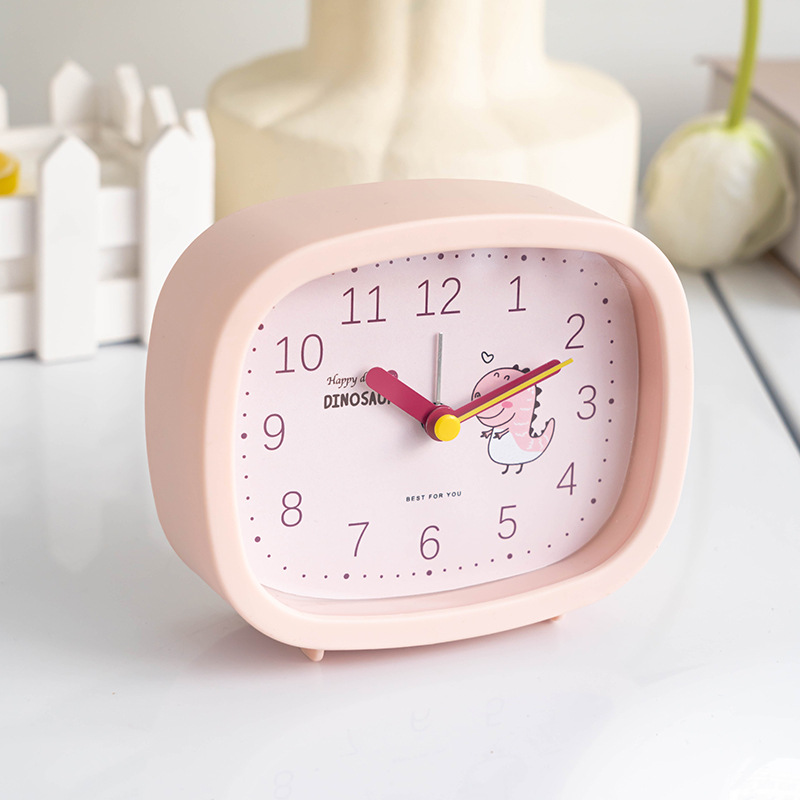 Directo de fábrica aguja de color cuadrado de plástico reloj de alarma estudiante claro escritorio mesita de noche moda creativa lindo reloj de alarma