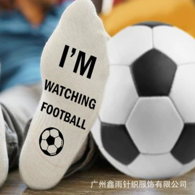 DONOTDISTURBI'MWATCHINGRUGBYGOLFOOTBALL футбольные носки до середины голени, хлопчатобумажные, впитывают пот и дезодорируют