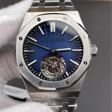 橡树表镂空陀飞轮自动机械表男士钢带表