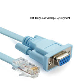 RJ45转RS232 COM串口9孔水晶头 DB9转网口 console数据线