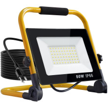 LED投光灯移动便携支架工作灯工地工程探照灯防水室外强光泛光灯
