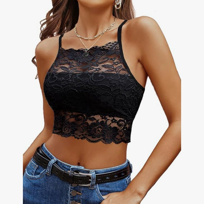 Lace bra top, breast pads for students, protective underware, underwear, strap bra, backless
