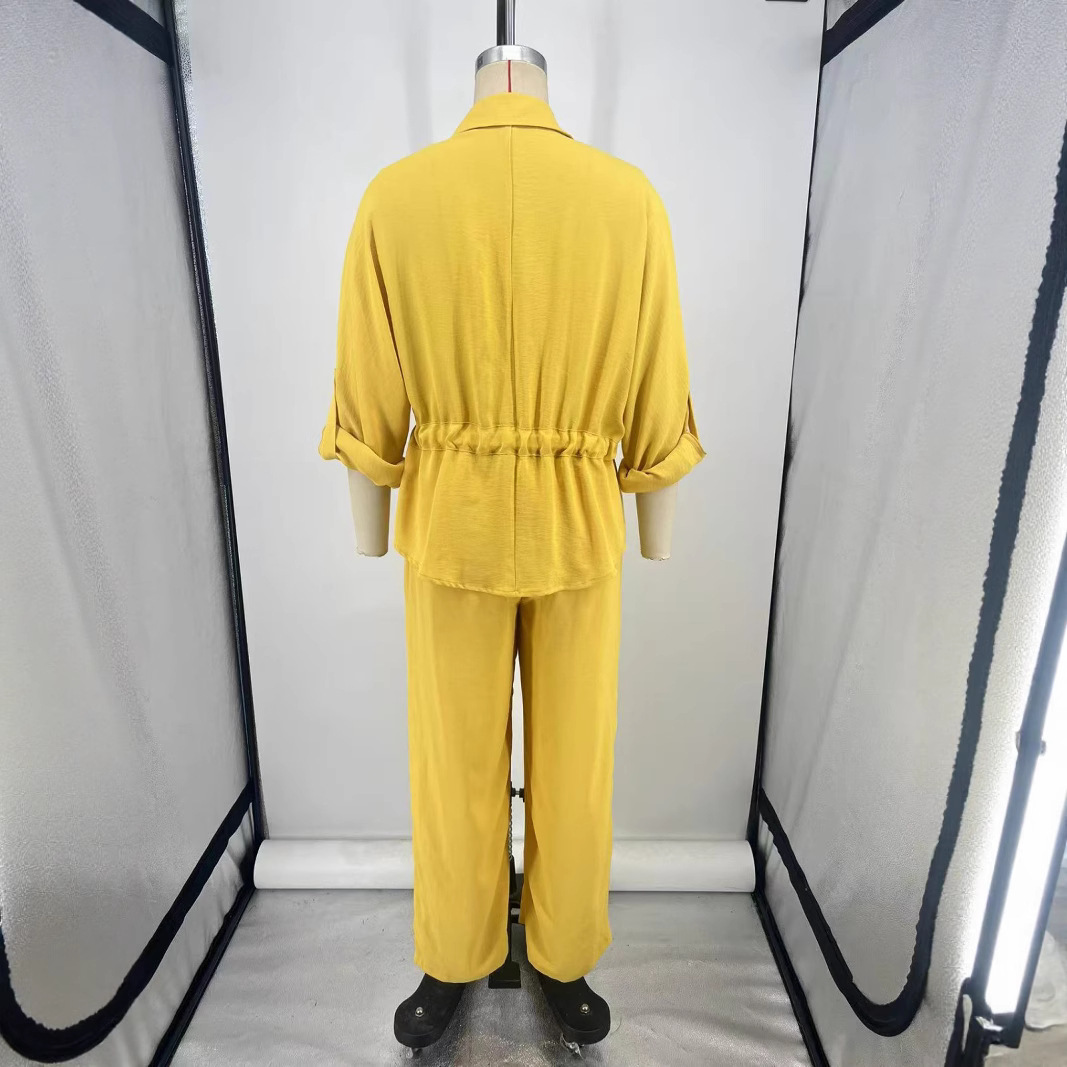 Women's Shirt Wide Leg Casual Trousers