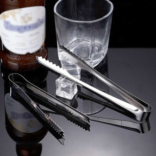 Factory direct supply bar supplies thickened stainless steel ice clips barbecue bread sugar clips extended ice clips