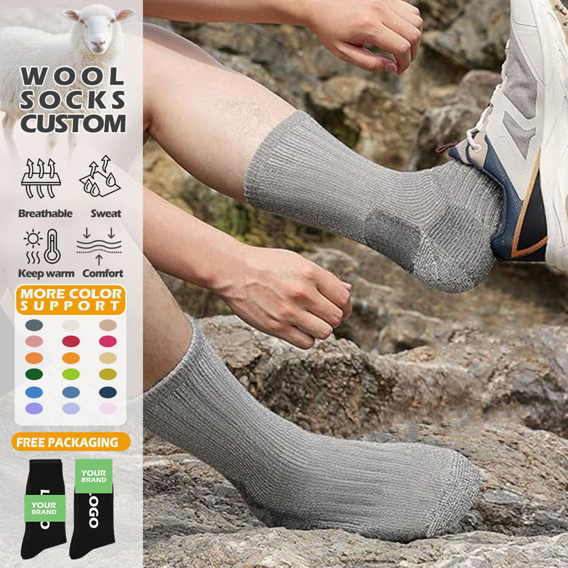 Women's Customized Merino Wool Socks Soft Warm Wool Socks Thick Cushioned Lining Casual Socks Winter Autumn Women's Customized Merino Wool Socks Soft Warm Wool Socks Thick Cushioned Lining Casual Socks Winter Autumn