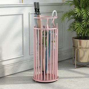 Umbrella Rack Household Storage Rack Light Scandinavian Iron Umbrella Rack Hotel Entrance Umbrella Bucket Storage Rack