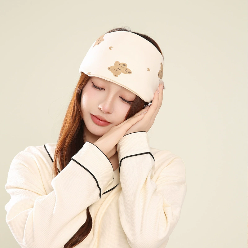 Симпатичная повязка на голову после родов на весну и лето, ветрозащитный двухслойный хлопковый платок с медведем для большого окружности головы.