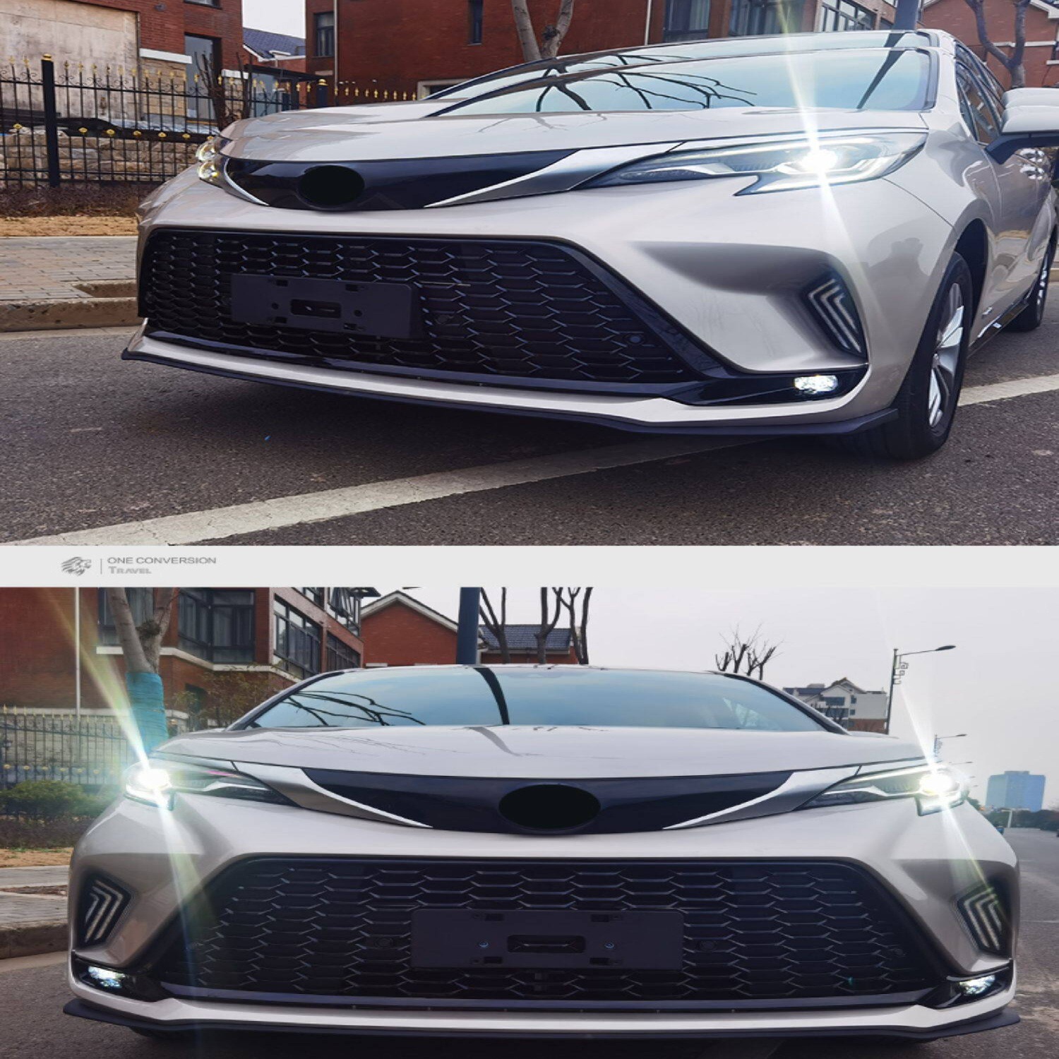Suitable for 2021 Toyota Sienna, including front bumper, front and rear body kit, XSE sports grille kit, and accessories
