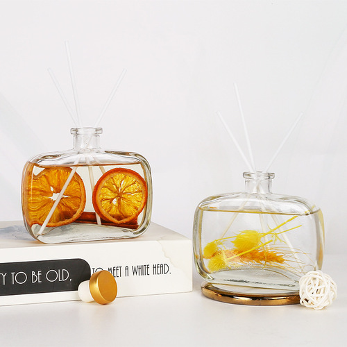 Aromatherapy essential oil flat bottle fireless aromatherapy hotel bedroom dried flowers rattan toilet deodorization long-lasting fragrance