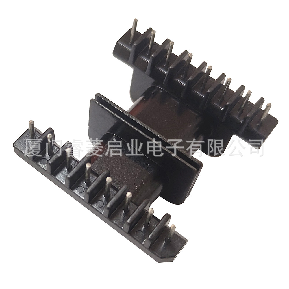 EFD40配外壳 2槽 卧式 8+8 针距5.0 排距35.0 高22.5  变压器骨架