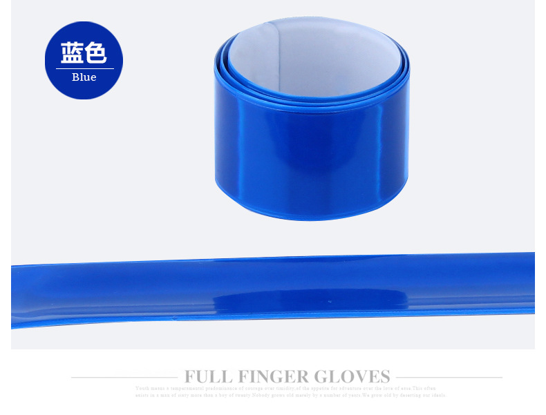 Selección estricta fábrica en stock correa reflectante correa de muñeca anillo de presión reflectante pulsera reflectante tira de advertencia deportiva 13,5g