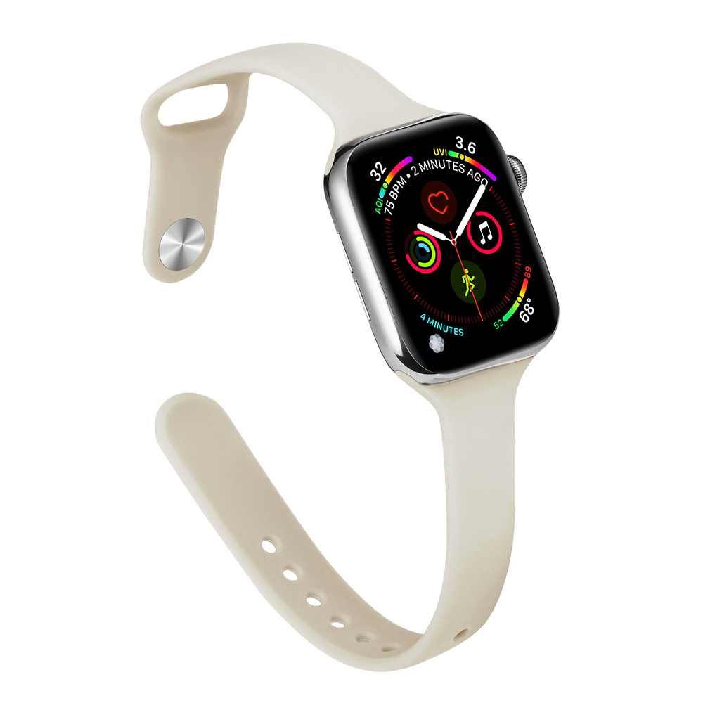 Aplicable Apple Watch correa Applewatch8SE7654 cintura pequeña correa de silicona delgada moda deportiva
