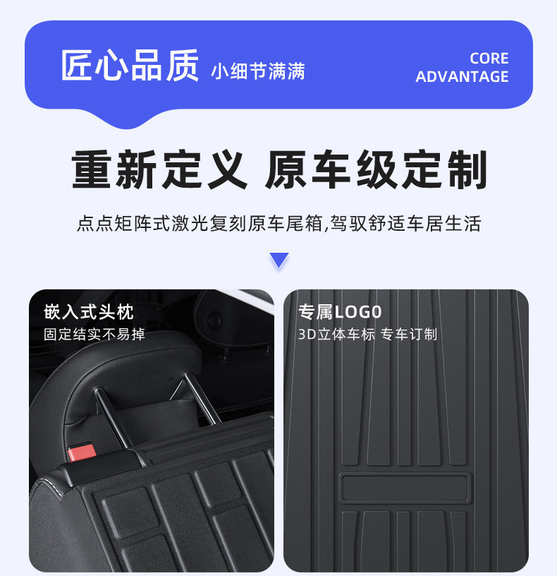 Toyota Trunk Mat for 26 Models: Frontlander, Weihan, Rav4, Camry, Avalon, Rav4, Platinum 3X