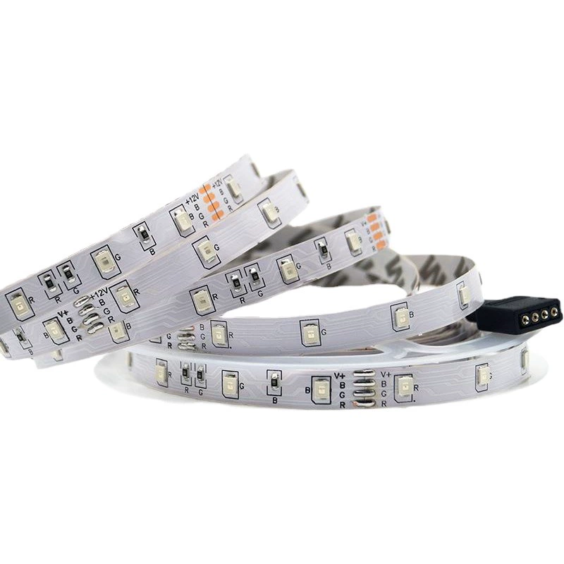 Светодиодная лента 12В/5В 2835, водонепроницаемая, без защитного покрытия, 54/60 светодиодов, RGB, для компьютера, с регулировкой яркости, не водонепроницаемая.
