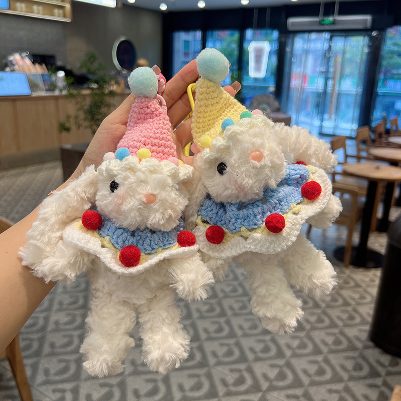 Girly Heart Stuffed Lop Rabbit Pendant Cartoon Top Hat Cute Doll New Keychain Bag Decoration Pendant