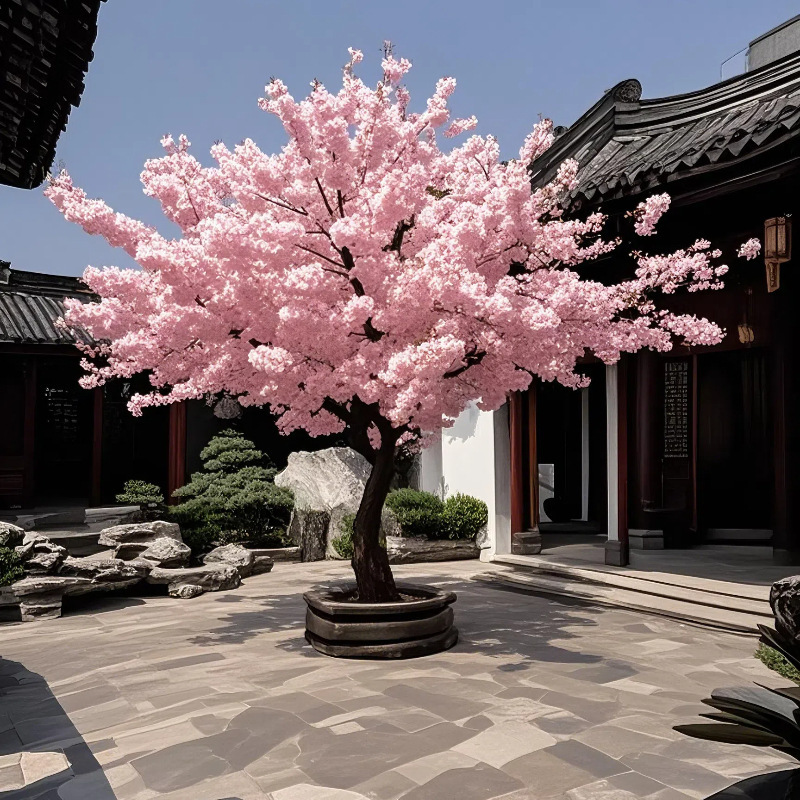 桜の木のシミュレーションの木の造景の造花のホテルのデパートの大型の桃の花の木のハイエンドの軽豪華な室内外の装飾の飾り物|undefined