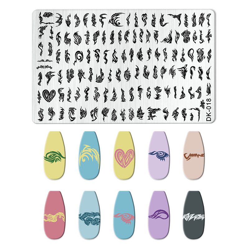 Cross-Border Printing Templates for Nail Art, Rectangular Plates for Painting, New Designs in Stock, Wholesale Accessories in Multiple Colors