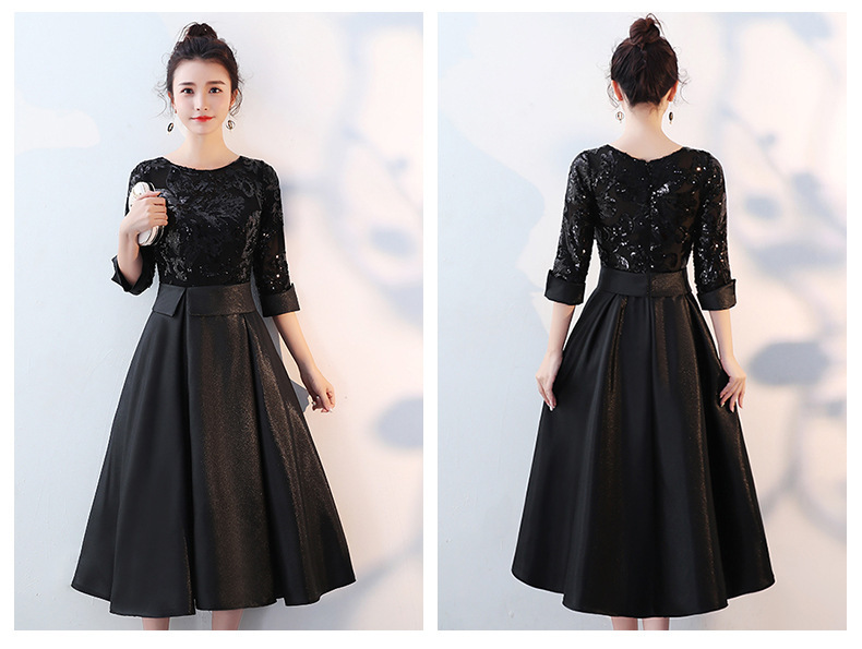 Abito da sera lungo ed elegante da donna vestito da cerimonia fluido_voghion.com