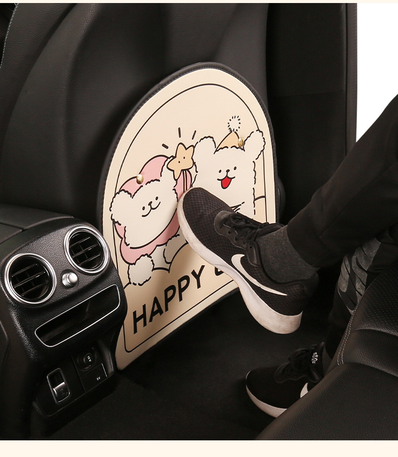 Car anti-kick pad rear seat back anti-dirty protection pad car universal cartoon child backrest protection pad