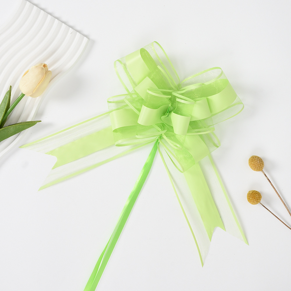 Transfronterizo grande 70 suya nieve arco mano embalaje de regalos de flores decoración de actividades de Navidad dibujar cinta de flores