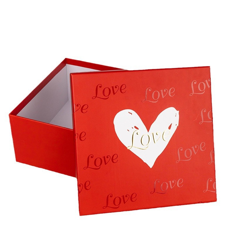 Caja de Regalo en Forma de Corazón para el Día de San Valentín, Caja de Embalaje Roja para Regalo, para Novia, Cosméticos, Lápiz Labial, Fabricante de Tapas, Venta al por Mayor