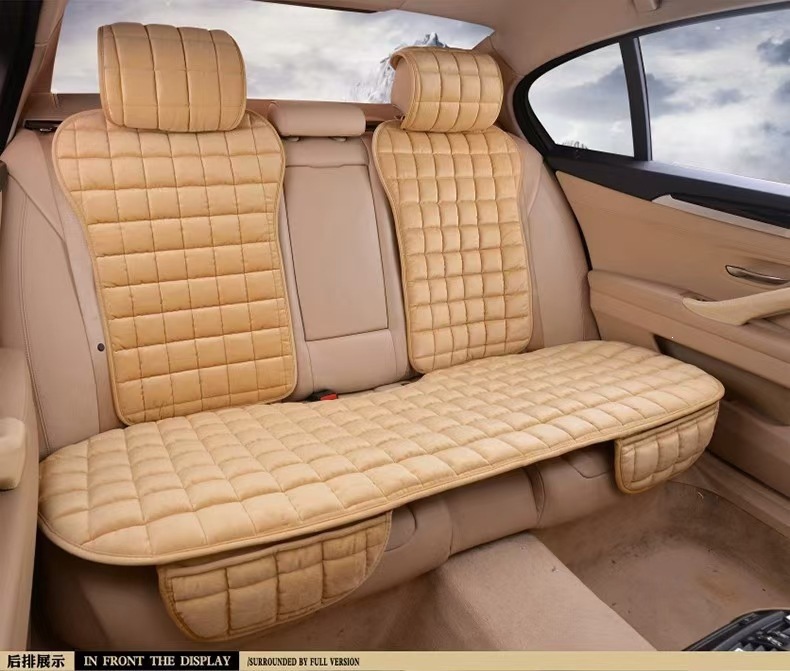 Winter Thickened Warm Car Seat Cushion, Crystal Velvet Comfortable Square Slim Waist Seat Pad, Single Seat for Five-Seater Car, Wholesale
