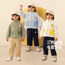 儿童外套摇粒绒婴儿秋装秋冬款加绒男童外套女童双面绒衣服保暖