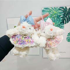ネットの赤い爆発の耳を垂らすウサギのぬいぐるみのぬいぐるみの小さい清新なカップルのカバンはウサギの人形の小さいプレゼントを飾ります。