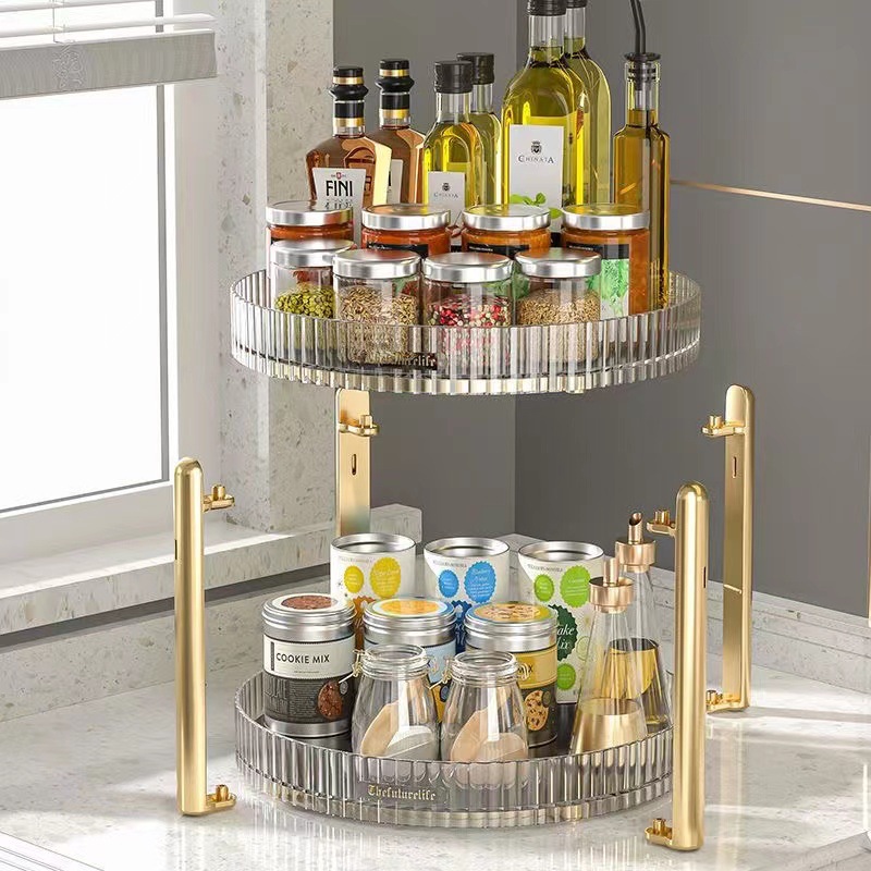 Rotating rack seasoning Multi -layer 360 -degree seasoning tank bottle storage box kitchen supplies