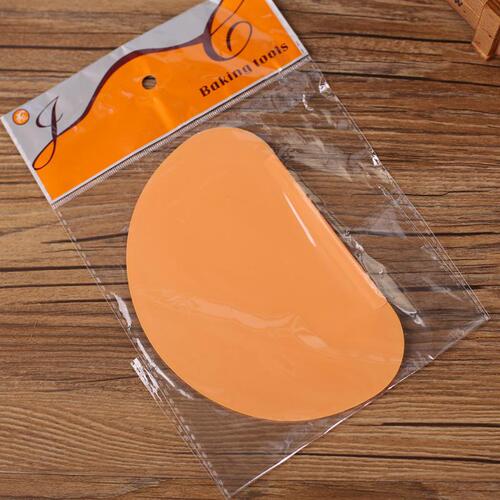 Spatula plastic scraper large, medium and small trapezoid semicircle yellow soft scraper cream baking rice roll scraper