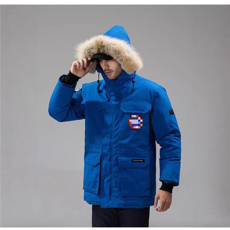 Men's Canada Goose 08 down Jacket, Duck Down, Men's Expedition Workwear, Mid-Length, Over-The-Knee, Thickened