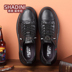 Men's Bulk Selling New Stylish Versatile Spring Cowhide Leather Shoes Men's Casual Fashion Genuine Leather Shoes