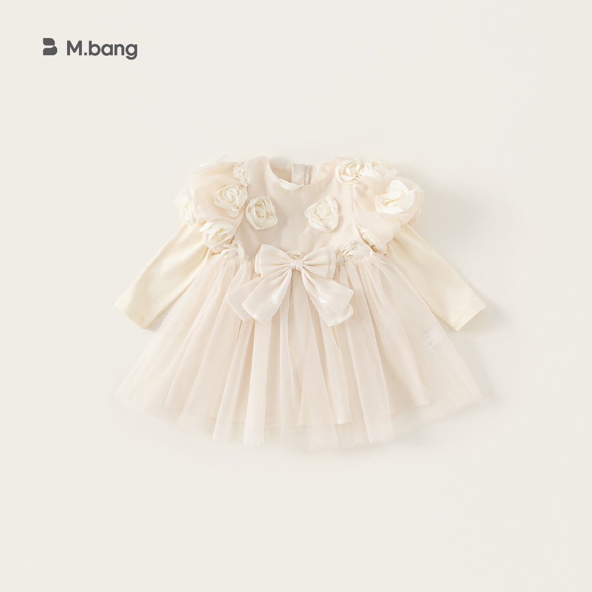 Yubao ropa infantil de niñas burbuja manga malla primavera nuevo dulce bebé vestido de cumpleaños vestido de princesa