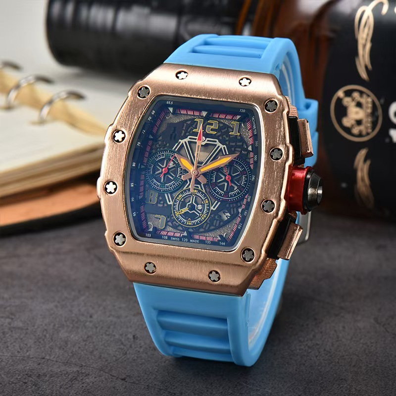 Other Tonneau Multi-Function Quartz Chronograph 8206