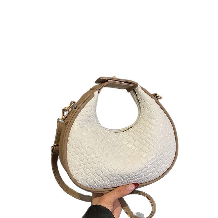 Bolsos para mujer 2023 invierno nueva moda patrón de cocodrilo bolso de hombro de luna nueva moda simple bolso de estilo occidental