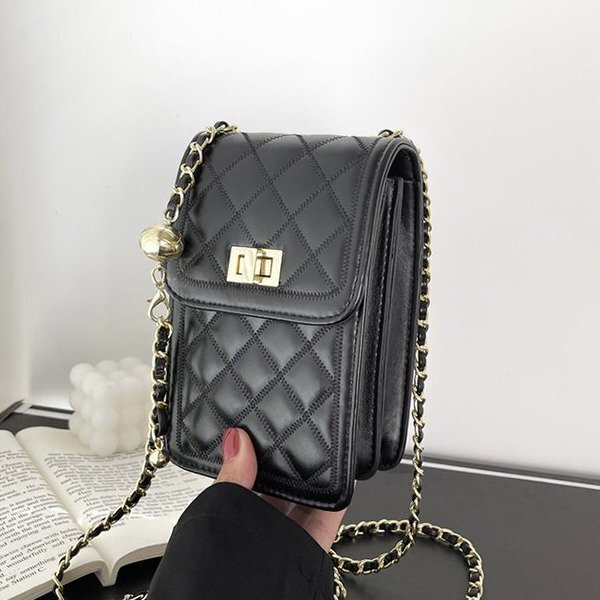 Foreign Trade 2025 New Style Embroidery Thread Cross-Body Coin Purse Fashionable Small Fragrance Shoulder Bag Women's Quilted Chain Mobile Phone Bag Foreign Trade 2025 New Style Embroidery Thread Cross-Body Coin Purse Fashionable Small Fragrance Shoulder Bag Women's Quilted Chain Mobile Phone Bag