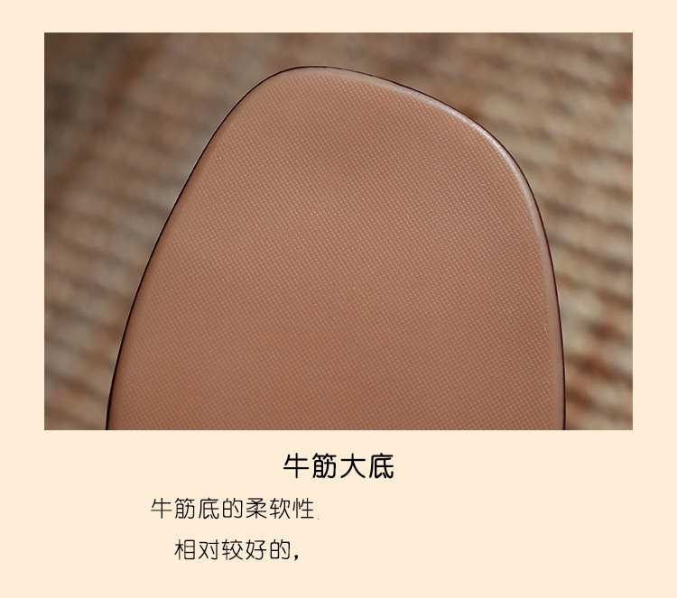 Sandal nữ quai ngang đế bệt phong cách La Mã hở ngón mùa hè — Màu be chi tiết 10