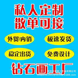 DIY钻石画定制满钻装饰画十字绣批发来图免费设计24小时极速发货