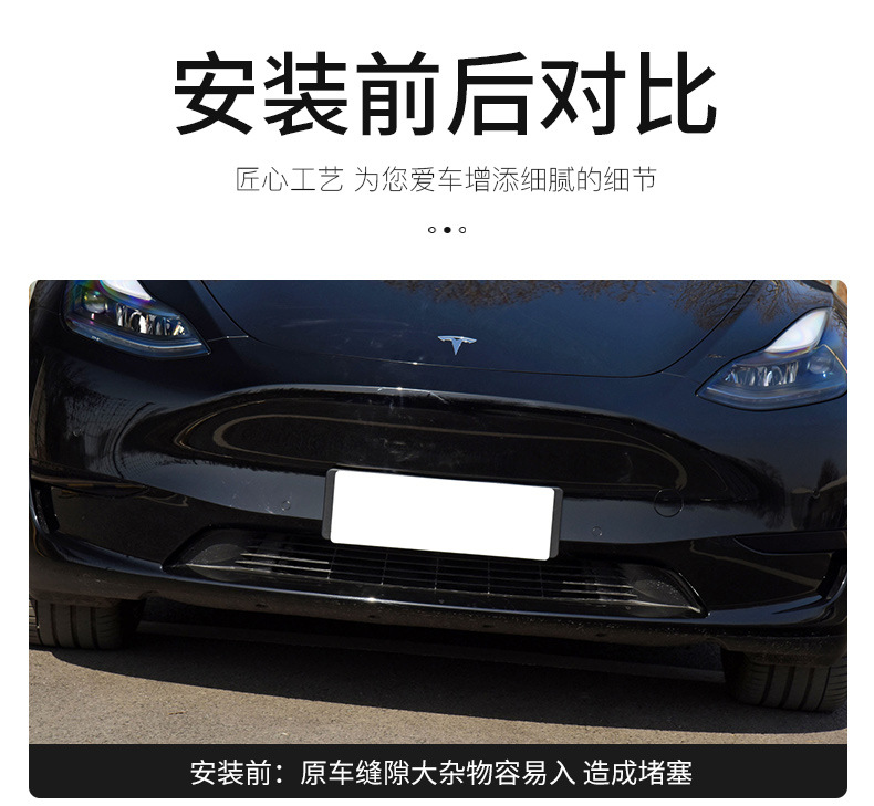 Cross-Border Wholesale of Accessories for the New Version of Tesla Model Y/3 Insect-Proof Net and Air Conditioning Inlet Protective Cover