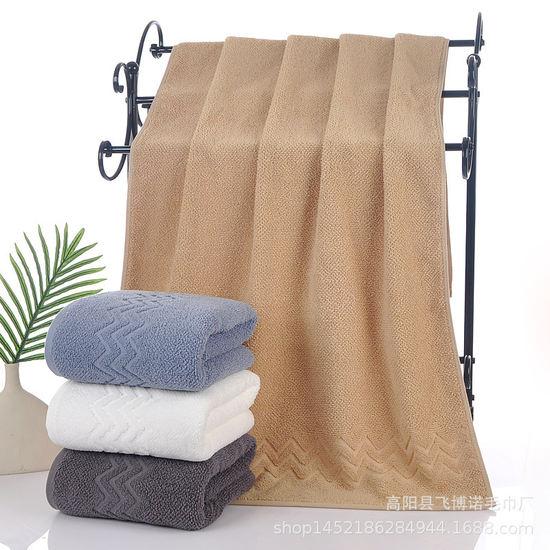 Cross-border cotton towel manufacturers wholesale thickened increase absorbent lint-free large bath towel hotel gift bath towel