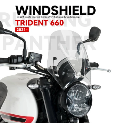 Trident 660 2021 2022: Motorcycle front windshield