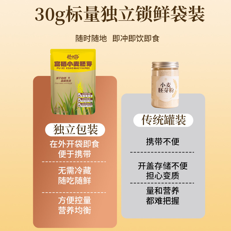现货代发小麦胚芽袋装300克10小包独立包装谷物粗粮代餐杂粮早餐|undefined