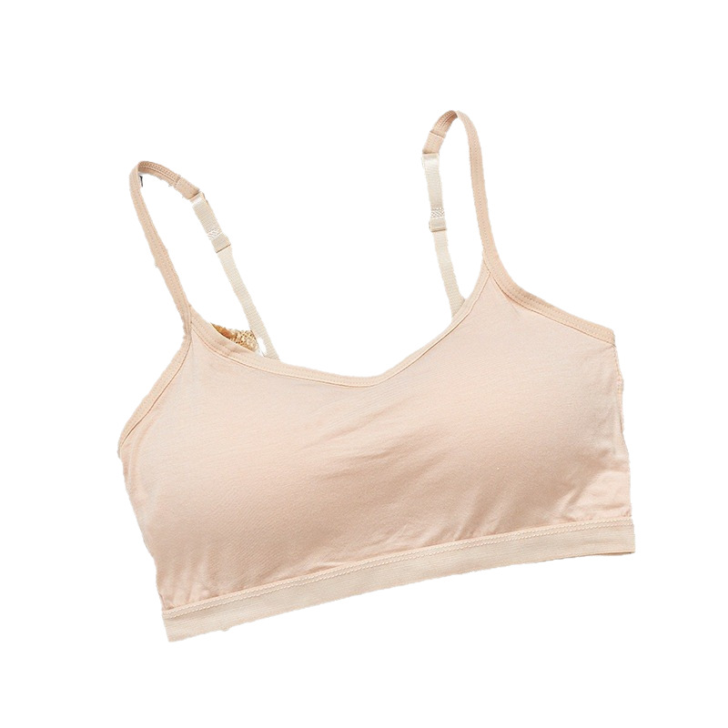 Cross-Border Popular All-In-One Wire-Free Bra Padded Bra Tube Top Camisole Girl Underwear Push-Up Anti-Sagging