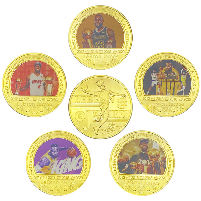 LeBron James commemorative coin NBA star collection commemorative badge can be wholesale