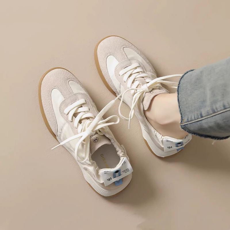 Agande Training Shoes Women's Shoes 2026 New Popular Model Spring and Summer Super Hot Thick-Soled Versatile White Casual Sneakers