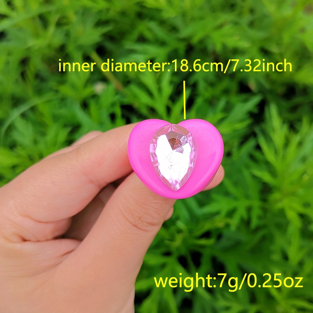 Wholesale Jewelry Geometric Resin Heart-shaped Ring Nihaojewelry display picture 1