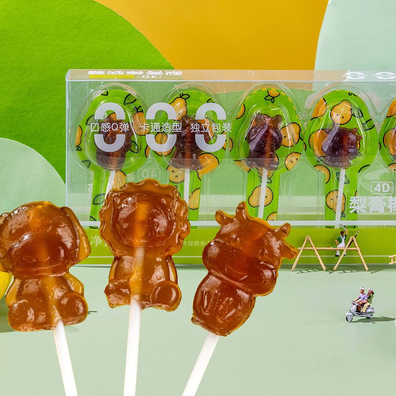 法思覓語梨膏棒軟糖清潤不膩解饞休閒零食小吃批發10支盒裝